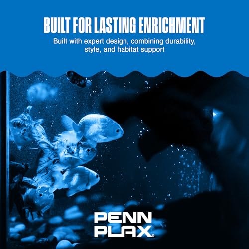Penn-Plax Deco-Replicas Granite Aquarium Ornament & Hideaway – Realistic Stone Appearance – Safe for Freshwater and Saltwater Tanks – Small Size, White (RR1071) - size: Small