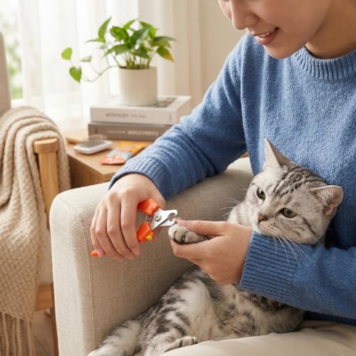 Dog Nail Clipper, Pet Nail Clippers Stainless Steel | Large Professional Nails Clipper, for Cats and Dogs