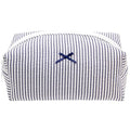 PAZIMIIK Cozy Makeup Bag for Women,Zipper Cosmetic Pouch,Stripe Navy Blue | Soft Cosmetic Organizer for Makeup,Skincare,Toiletries,Daily Beauty Essentials,Purse,On-the-Go,Bridesmaid Gifts - color: Stripe Navy Blue