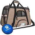 PetAmi Airline Approved Pet Carrier Cats & Small Dogs, Small Heather Taupe | Soft Sided TSA Travel Bag, Sherpa Bed, Breathable Mesh Ventilation, Collapsible Bowl, Fits Under Seat, Up to 18 lbs - color: Heather Taupe, size: Small - 17"L x 10.2"W x 11.2"H