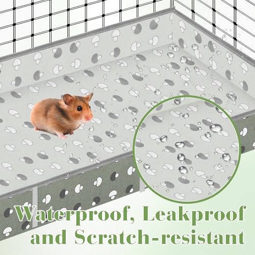Guinea Pig Cage Liner 47''L x 24''W, Waterproof Cage Liner for Small Animals Guinea Pig Habitat Pad Washable Base for Rabbit Animals