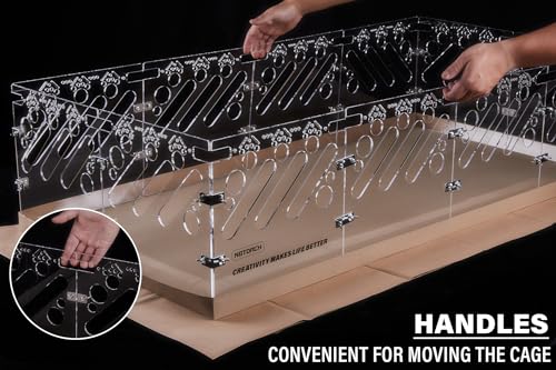 Acrylic Guinea Pig Cages - 3x3ft Small Animal Cage | DIY Extendable | Easy-to-Clean Disposable Bottom (Without Lid) - color: 3x3 ft Cage