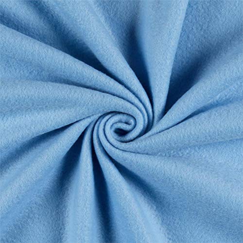 Polar Fleece Solid Sky Blue, Fabric by the Yard - color: Sky Blue