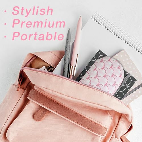MoKo Double Eyeglass Case,Glasses and contact case 2 in 1 with Mirror | Double Sided Portable Contact Case and Mirror Tweezers Remover,Sunglasses case Container Soak Storage Kit for Women, Pink - color: Pink Scales