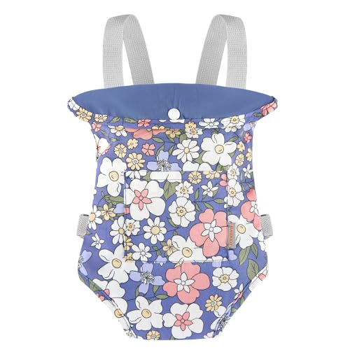 GAGAKU Doll Carrier, Reborn Baby Doll Accessories, Dolls Carrier Pretend & Role Play Toy for Toddlers Kids Ages 3+ Years Old - Blue Flowers - color: 3_blue Flowers