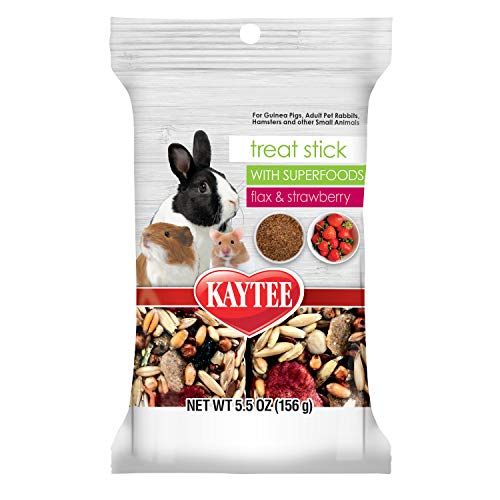 Kaytee Small Animal Treat Stick with Superfoods, Strawberry & Flax Seed, 5.5 oz - size: 5.5 Ounce (Pack of 1), style: Strawberry & Flax Seed