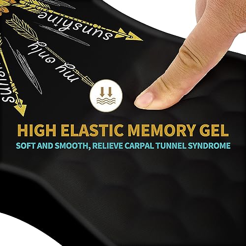 Hokafenle Ergonomic Mouse Pad Wrist Support with Massage Design, Wrist Rest Pain Relief Mousepad with Memory Foam&Non-Slip PU Base, Mouse Pads for Wireless Mouse & Desk (12x8 inch,Inspirational) - color: HK022-Inspirational