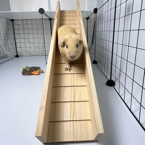 Guinea Pig Bridge, Small Animal Wooden Ladder Ramp, Guinea Pig Cage Ramp Bridge, Guinea Pig Cage Accessories for Guinea Pigs, Ferrets, Chinchillas (Medium) - size: 50 cm