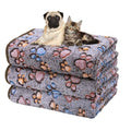 Dono 1 Pack 3 Dog Blankets, Soft Fluffy Fleece Pet Blanket Warm Sleep Mat Paw Print Design Puppy Kitten Throw Blankets Doggy Blanket for Dogs - color: Darkpaw, size: Small(23*16")