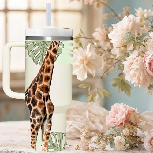 AMZUShome Giraffe Gifts.40oz Giraffes Tumbler with Handle.Giraffes Lover Cup Gift.Birthday Christmas giraffe Tumblers Gift for Women Men. - style: Giraffe