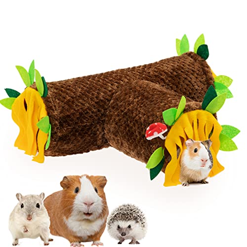 Guinea Pig Hideout, 3 Way Collapsible Small Animal Tunnel Cage Accessories | Playing & Sleeping & Resting Pet Tubes Toy Small Pet Supplies for Rat, Guinea Pig, Hedgehog, Ferret, Chinchilla, Hamster
