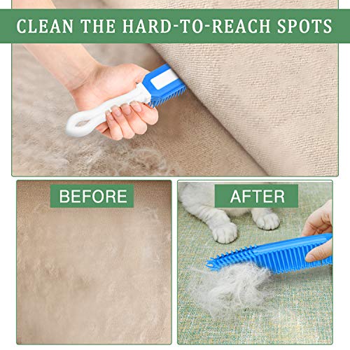 Pet Hair Remover,Car & Auto Detailing Brush,3 Pieces | Lint Remover for Dogs Cats, Rubber Massage Brushes for Furniture, Car Interiors, Carpet