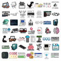 TheClover Programmer Stickers Set - Funny Coding Humor Crystal Stickers for Laptop, Water Bottle, Keyboard, Tech Gifts for Developers, Coder Decals with 3D Effect - style: Programmer Humor Crystal Stickers Set