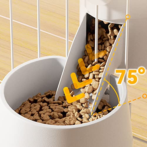 Pet Dog Cat Hanging Automatic Feeders Drinking Bowls, Auto Gravity Rabbits Feeder Water Set, Cage Pet Feeding Bowls Dispenser for Cats Dogs Puppy, Rabbit Hamsters Chinchilla Hedgehog (Green-Water) - color: Green-water