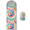 QOOMO Camping Sleeping Bags,3 Season Warm & Cool Weather,Lightweight,Waterproof Sleeping Bags for Adults & Kids,Traveling,and Outdoors,Camping Gear Equipment - color: Tie Dye Rainbow 8