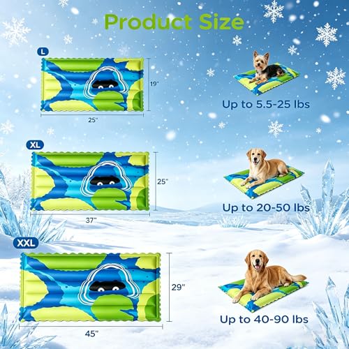 Dog Cooling Mat, XL-37"x25" | Self Cooling with Non-Toxic Gel, Waterproof, Durable, For Indoor & Outdoor in Summer - size: XL-37"x25"