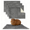 5 Pcs Guinea Pig Cage Liner 16 x 24 Inch Dark Gray Guinea Pig Bedding Washable Training Mat Reusable Small Animal Sleeping Pee Pads for Bunny Hamster