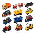 Giant bean 12Pcs Vehicles Battery Operated Train Car Set, Magnetic Mini Construction Set for Wooden Train Track, Bulk Car Toys for Toddlers Boys Girls Kids 3 4 5, Fits for Most Brands | Magnetic Mini Construction Set for Wooden Train Track, Bulk Car Toys