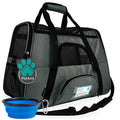 PetAmi Airline Approved Pet Carrier for Cats & Small Dogs, Small, Dark Gray | Soft Sided TSA Travel Bag, Sherpa Bed, Breathable Mesh Ventilation, Collapsible Bowl, Fits Under Seat, Up to 18 lbs - color: Dark Gray, size: Small - 17"L x 10.2"W x 11.2"H
