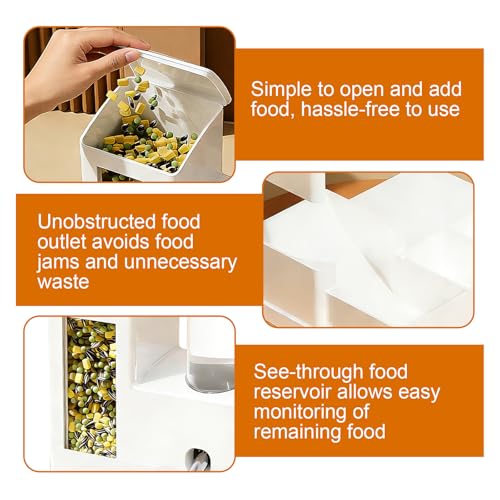 3-in-1 Hamster Feeder, 125ml Water Bottle & Feeding Bowl, White | 3-in-1 Multifunctional Small Animal Dispenser, Stable Feeding Set, Ideal for Hamsters, Mice, Rats, Gerbils & Small Rodents