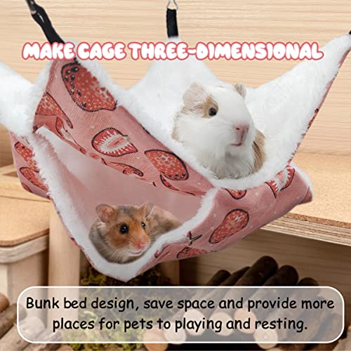 LYART Guinea Pig Rat Ferret Hammock & Warm Bed - Small Pet Hideout Tunnel Cave Hanging Bunkbed - Sugar Glider Squirrel (1.Hammock & Corner Tunnel) - color: 6.Hammock & Corner Tunnel
