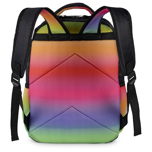 AI ACCESSORY INNOVATIONS Fuggler Backpack with Big Face Oogah Boogah Character, Rainbow Gradient, 16 Inch, Polyester, 3 Pockets, Adjustable Straps, for Kids Ages 5-12 - style: Fuggler Oogah Boogah Backpack