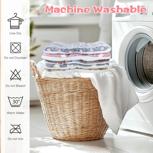 10 Pcs Guinea Pig Mats for Cage Washable, 13 x 10.6 Inch Guinea Pig Fleece Cage Liners, Soft Pet Bedding Pads for Small Animals Like Bunny Hamster Hedgehogs Indoor Use (5 Colors)