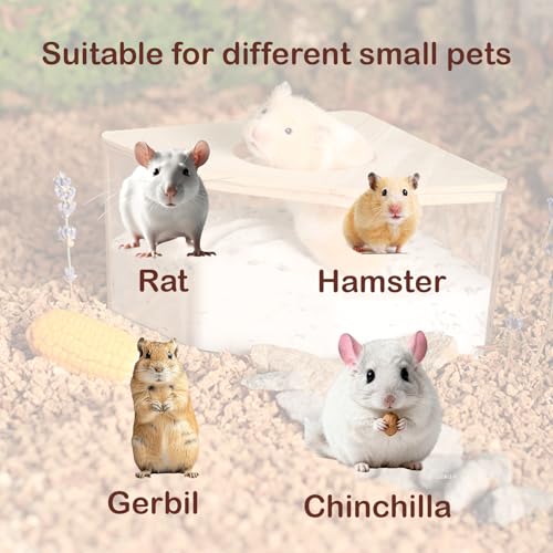 Hamster Sand Bath for Hamsters, Gerbils, Chinchillas, 2.2Lbs Less Dust Chinchilla Bath as Hamster Cage Accessories, Bathing White Sand for Small Animal Bath & Toilet Litter