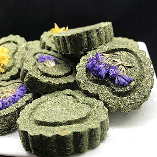 Bunny Chew Toys for Teeth, Natural Pet Chew Toy Hand Made Timothy Hay Cakes for Chinchilla Guinea Pig Hamsters Holland Lop Prairie Dogs Squirrels Gerbils Rabbit Chewing & Molar Teeth, 9.5oz - color: 1 Pack Timothy Hay Circle