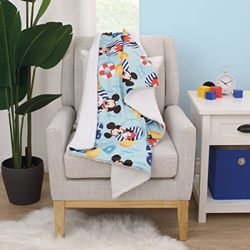 Disney Mickey Mouse Summertime Splash Sherpa Baby Blanket - color: Mickey Mouse - Summertime Splash