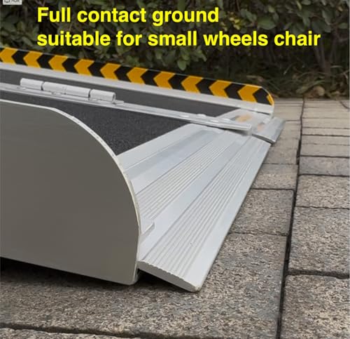 Ruedamann 2FT Portable Wheelchair Ramp for Home Steps, Non-Slip Aluminum | 30-1/4" Wider Design, Non-Slip Aluminum Folding Ramps for Wheelchairs, Strollers, Scooters, Stairs, Curbs, Doorways - size: 2FT Black(Using Height 2-6'')