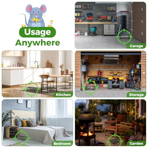 2 PCS Humane Mouse Mice Rat Traps Live Chipmunk Squirrel Animal Cage | Green Iron Galvanization, Reusable Safe for Children & Pet - color: Green