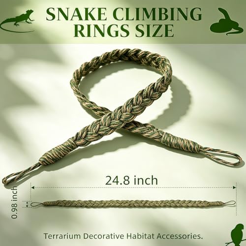 Snake Climbing Rope, Snake Enrichment Supplies, Lizard Climbing Toys, Small Reptile Climbing Toy, Snakes Ladders Toys, Reptile Tank Accessories, Snakes Tank Decoration for Ball Python rab Lizards
