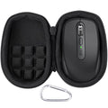 co2CREA Hard Case for Logitech MX Anywhere 3S/3/2S/2 Mouse, Graphite | Compact Performance Mouse Compatible, Protective EVA Carrying Storage Bag with Shockproof Foam Cushion and Carabiner - color: Graphite Case