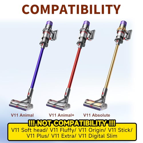 For Dyson V11 Roller Brush Replacement: For Dyson V11 Animal Absolute Cordless Vacuum - Reduce Noise Remove Pet Hair Easy To Install For Dyson Replacement Parts No 970135-01, 970100-05
