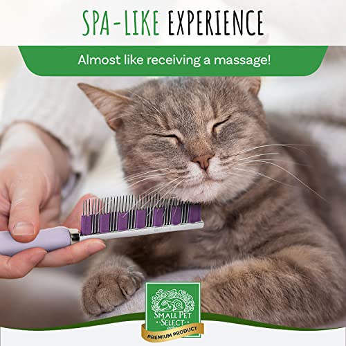Small Pet Select - Hair Buster Comb for Rabbits, Cats and Dogs, Metal Pet Comb for Shedding and Detangling, Grooming Tool for Small Pets with Long and Short Fur | Metal Grooming Comb, Reduces Shedding & Detangles Fur, For Long & Short Coats, Rabbits, Cats