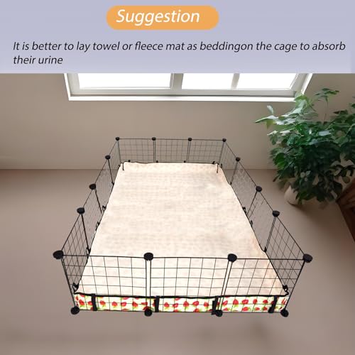 Guinea Pig Cage Liner，Washable Waterproof Oxford Cloth Cage Liners for Small Animals,Hamster Chinchilla Hedgehog Rabbit and Other Small Animals Not Include Cage(36x48 inches) - size: C&C 3x4(36x48 inches)