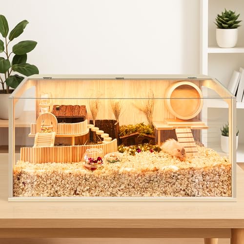 Prolee Hamster Cage Chewproof, Large Hamster Cages and Habitats 32 Inch Guinea Pig Cages Openable Top with Acrylic Sheets Solid Built, 32" - size: 32.0"L x 16.0"W x 16.0"H