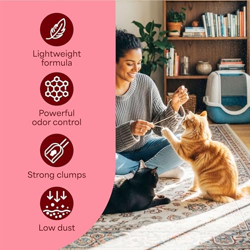 Fresh Step Advanced Odor Shield Light Weight Multi Cat Clumping Litter with Febreze Freshness, Ammonia Block Technology, 11.5 lb. Jug, Pack of 2 | Lightweight Clay Cat Litter, Jug, Easy to Lift and Pour, Scented with Febreze Freshness, Carbon for Strong O
