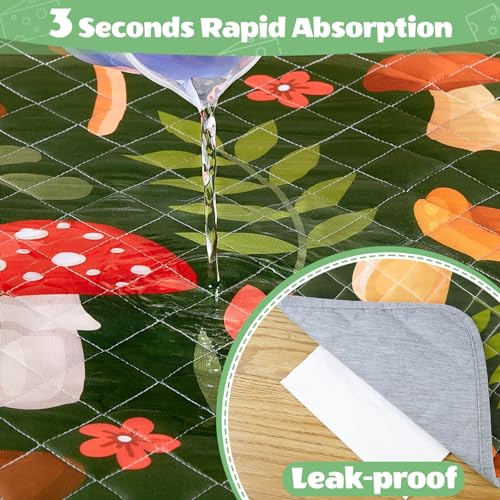 Unicorn Catcher 2 Pack Washable Guinea Pig Cage Liner, Waterproof Bedding | Reusable Absorbent Bedding For Rabbits, Hamsters, And Hedgehogs With A Leak-Proof Design To Keep Cages Dry And Clean - color: Mushrooms, size: 56X28in
