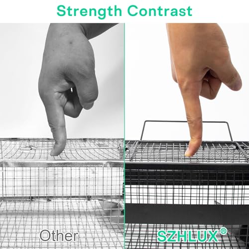 SZHLUX 2-Pack Rat Trap,Mouse Traps Work for Indoor and Outdoor,Small Rodent Animal-Mice Voles Hamsters Cage,Catch and Release(Black)