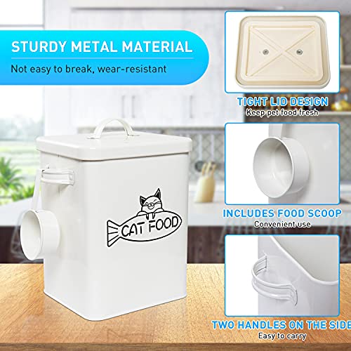 Vumdua Dog and Cat Food Storage Container, Farmhouse Pet Food Containers with Lid and Dry Food Scoop, Durable Airtight Great Gift for Pet Owners - size: Medium