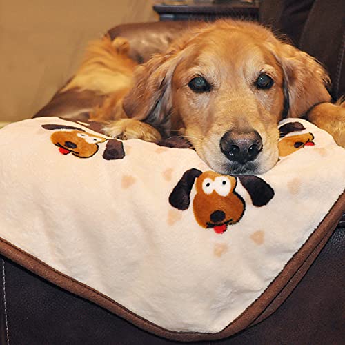 SmartPetLove Snuggle Puppy Blanket for Pets - Warm & Cozy Dog Blanket for Small Dogs - Machine Washable Dog Blanket - color: Neutral