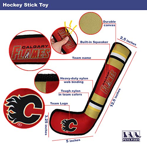 Pets First CGY-3232 Pet Toy - color: Calgary Flames, style: NHL Dog Tug Toy