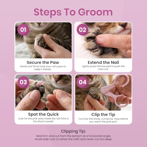 Necoichi Purrcision Stainless Steel Cat Nail Clipper, Made in Japan (Lilac) - style: Lilac