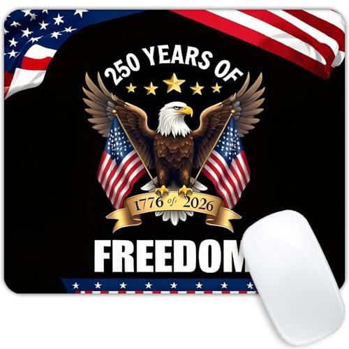250th Anniversary Eagle Customized Mousepad Non-Slip Rubber Base Mouse Pads for Computers Laptop - color: 250th Anniversary Eagle