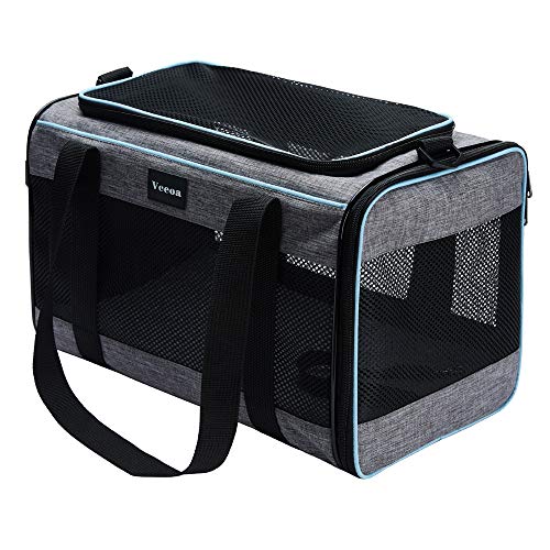 Vceoa 19"x12"x12" Pet Carrier for Cats | Toy of Fabric Pet Home - size: 19.0"L x 12.0"W x 12.0"H
