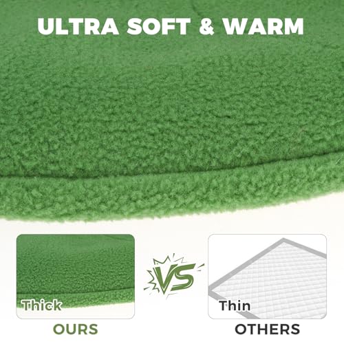 Homimp Guinea Pig Bedding Mat Washable, Ultra Soft Fleece Warm Small Animal Beds, Absorbent & Waterproof Rabbit Winter Sleeping Pad for Rabbit Hamster Squirrel Hedgehog Chinchilla Ferret, Leaf 12"x18" - color: Green, size: 12x18IN(1 Pack)