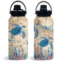 Sea Turtle 32oz Water Bottle, with Handle Lid Bottle, Coffee Cup | 32oz Stainless Steel Tumbler, Leak-proof Mug, Thanksgiving Christmas Birthday Gift for Turtles Lovers - color: Sea Turtles