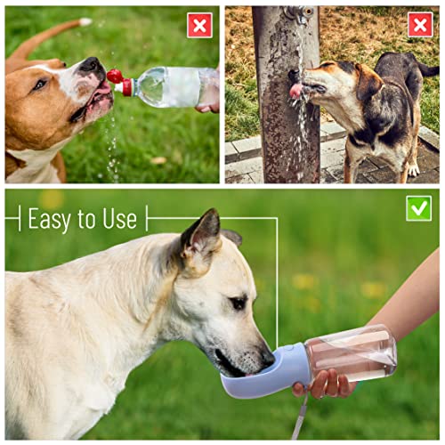 Mr. Pen- Portable Dog Water Bottle, 19 oz, Large | Leak Proof Puppy Water Dispenser with Drinking Feeder for Pets, Outdoor Walking, Hiking, Travel, Not Dishwasher Safe - color: Blue